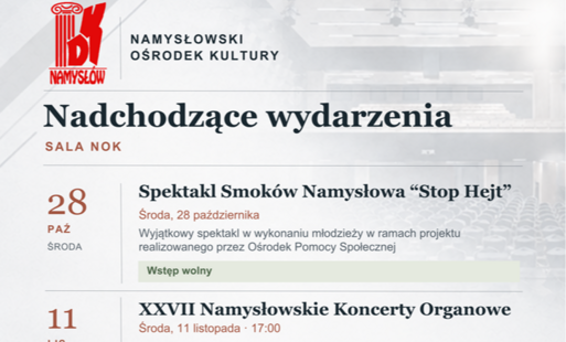 Przed nami kolejne tygodnie pełne muzyki, teatru, sztuki i inspirujących spotkań! 